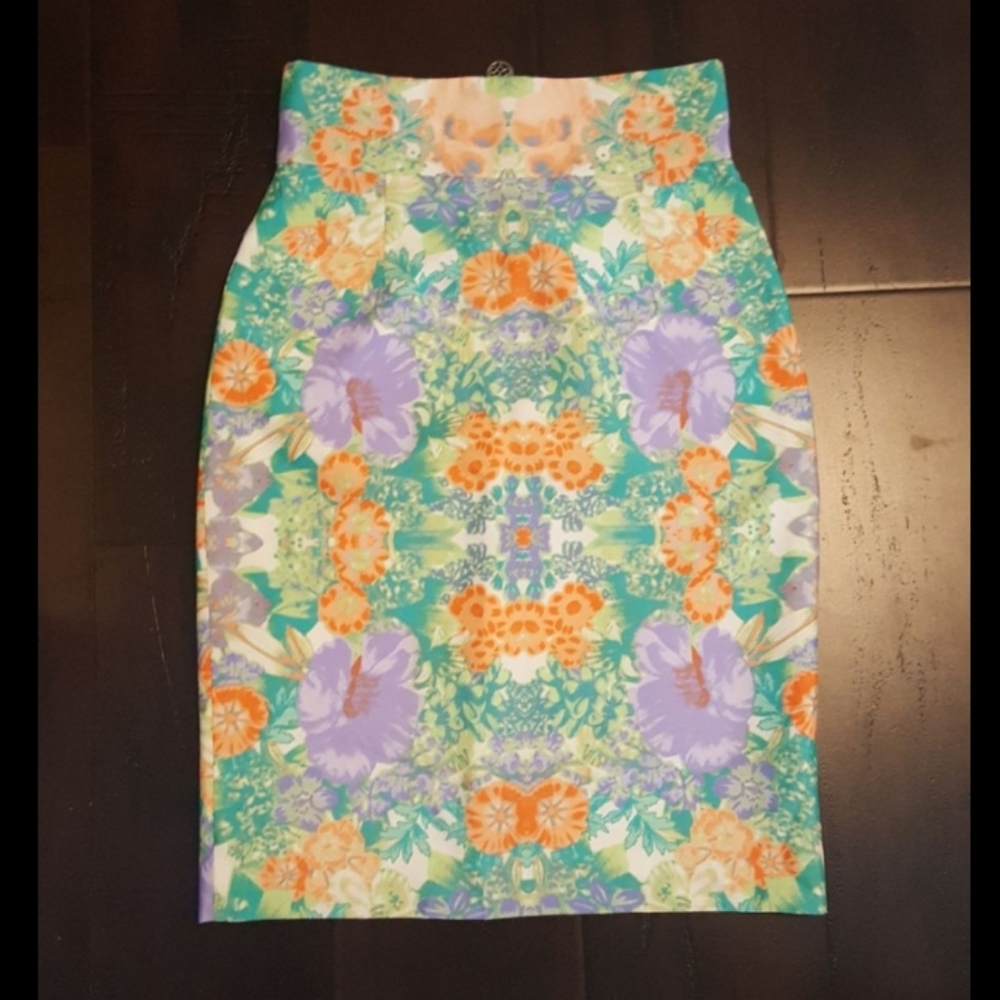 Antonio Melani high waisted floral midi skirt